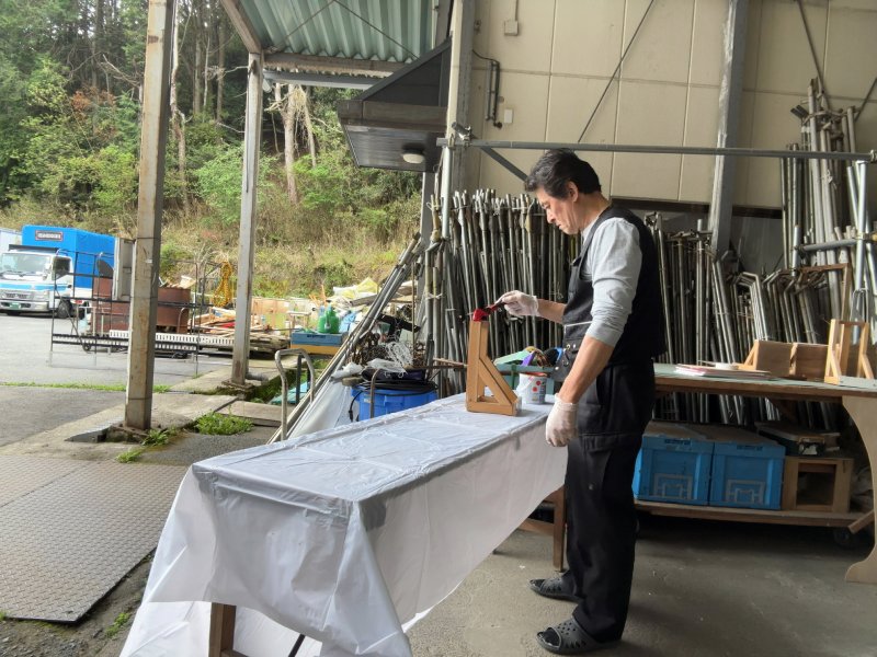 消火器設置完了です。